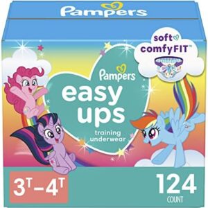 Pampers Easy Ups Training Underwear Girls, 3T-4T Size 5 Diapers, 124 Count