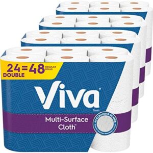 Viva Multi-Surface Cloth Paper Towels, Choose-A-Sheet - 24 Double Rolls (110 Sheets per Roll)