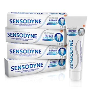 Sensodyne Repair and Protect Whitening Toothpaste, 3.4 oz (Pack of 4)