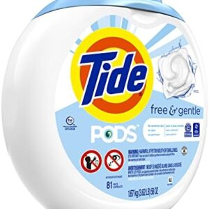 Alternative view of Tide PODS Free & Gentle Laundry Detergent Soap Pods, 81 count