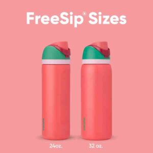 Alternative view of Owala FreeSip 24oz Strawberry Field Water Bottle - Insulated, BPA-Free with Straw for Sports & School