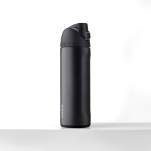 Owala FreeSip Insulated Stainless Steel Water Bottle with Straw, BPA-Free Black Sports Water Bottle, Great for Travel, 24oz, Very Very Dark