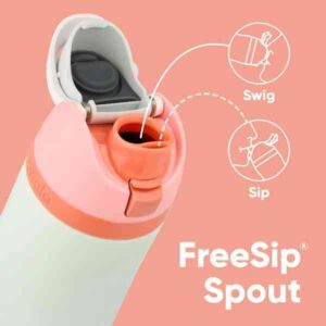 Alternative view of Owala FreeSip Insulated Stainless Steel Water Bottle with Straw, BPA-Free Black Sports Water Bottle, Great for Travel, 24oz, Very Very Dark