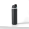 Owala FreeSip Insulated Stainless Steel Water Bottle with Straw - 24oz (710ml) Black/Gray Sports Bottle for Travel, School & Gym - BPA-Free Leak Proof - Foggy Tide Color
