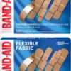 BAND-AID Brand Flexible Fabric Adhesive Bandages with Memory-Weave Fabric, Quilt-Aid Comfort Pad & Hurt-Free Pad; Wound Care for Minor Cuts, Scrapes, & Wounds, Assorted Sizes, 2 x 100 Count