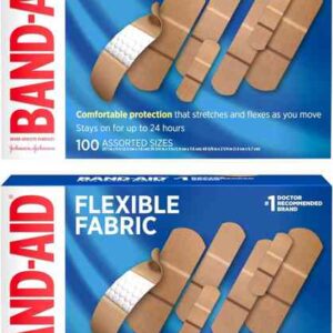BAND-AID Brand Flexible Fabric Adhesive Bandages with Memory-Weave Fabric, Quilt-Aid Comfort Pad & Hurt-Free Pad; Wound Care for Minor Cuts, Scrapes, & Wounds, Assorted Sizes, 2 x 100 Count
